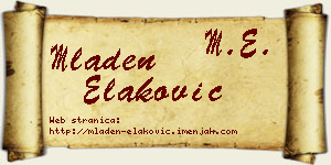 Mladen Elaković vizit kartica